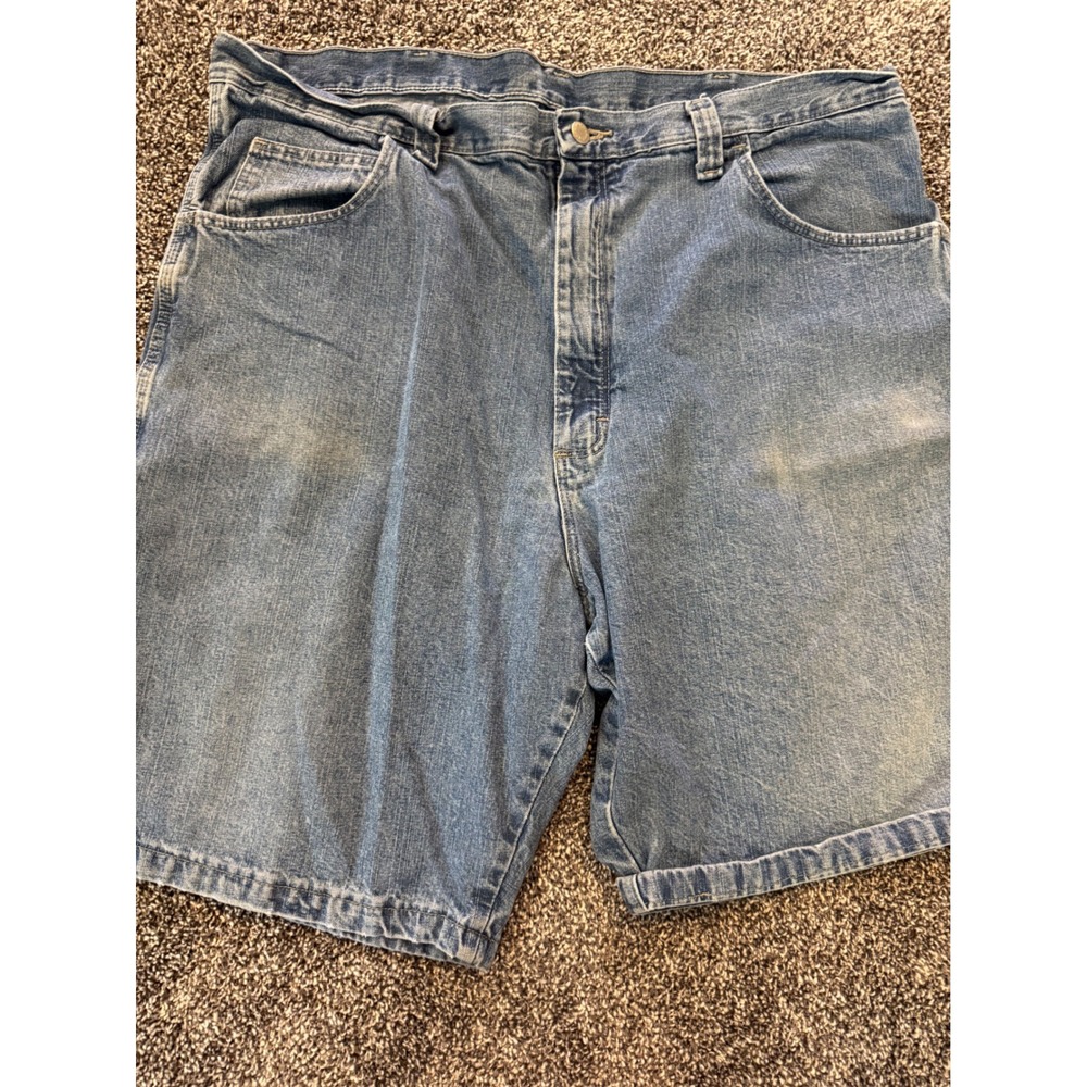 Wrangler Carpenter Denim Shorts Mens 40 Blue Utility Workwear 64WC2ZL